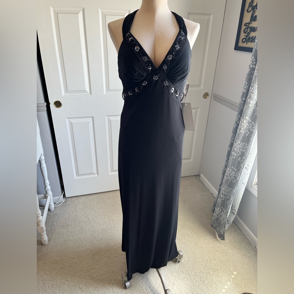 Oleg Cassini black prom dress. New with tags.